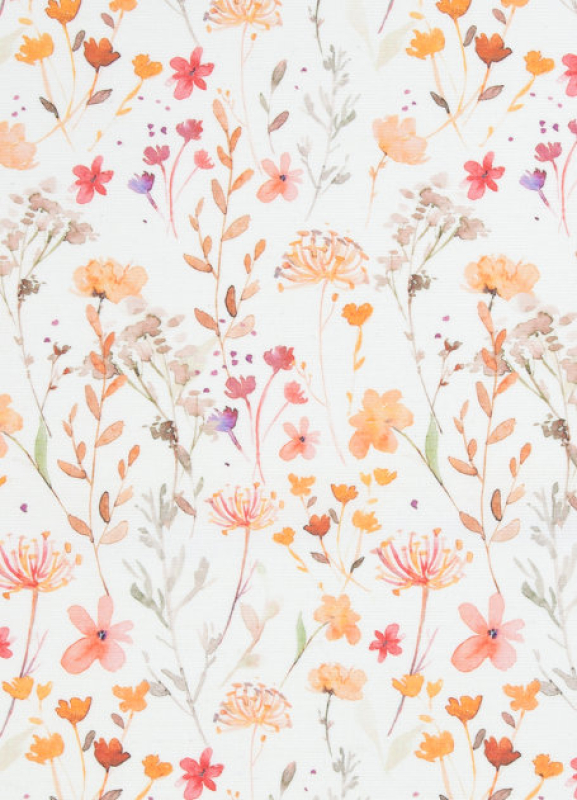 Baumwolle beschichtet - Wildblumen - Taschenstoff, Deko